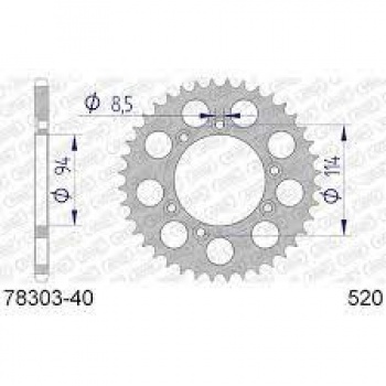 Corona seis agujeros Montesa 310 - Evasion  40-T