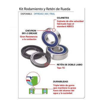 kit rodamientos rueda delantera beta enduro